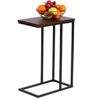 Masuta laterala din metal si pal, negru, 63 cm - 1