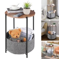 Masuta rotunda cu cos depozitare 60 cm - 1