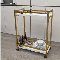 "Măsuță servire cu roti, Clasic, 81cm, alb-airiu" - 1