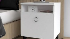 Noptiera  Barlo Homs, alb, 52 x 40  cm