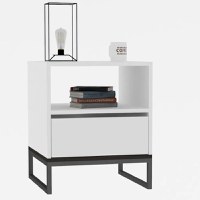 Noptiera Lida pentru dormitor,culoare alb,61 cm - 1