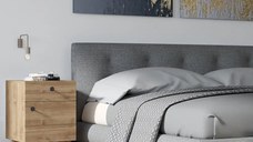 Noptiera Pila pentru dormitor,culoare nuc,60 cm