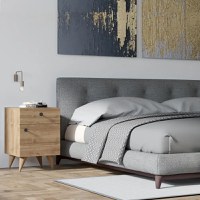 Noptiera Pila pentru dormitor,culpare nuc,60 cm - 1