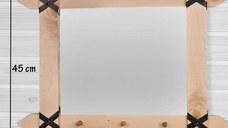 Oglinda cu agatatori Roma Homs Natur 47 X 57 X 7, lemn stratificat