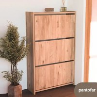 Pantofar 3 usi, culoare nuc.113x70x24 cm - 1