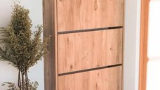 Pantofar 3 usi, culoare nuc.113x70x24 cm