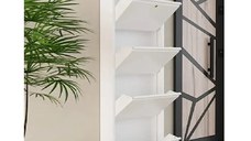 Pantofar 4 usi,din metal,culoare alb