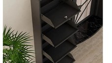 Pantofar 4 usi,din metal,culoare antracit