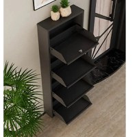 Pantofar 4 usi,din metal,culoare antracit - 1