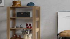 Pantofar cu 3 rafturi culoare nuc,90 cm
