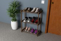 Pantofar cu 3 rafturi Homs, natur, 75 X 57.5 X 30 cm - 1