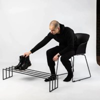 Pantofar hol, V43,100X25X25 cm, negru - 1