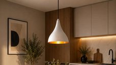 Pendul cu un glob alb-auriu homs ro11372