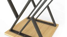 Picioare de masa Homs, Metal Negru, 70x72 cm, Set 2 bucati