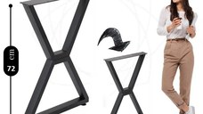 Picioare masa metal, Homs , Negru,55X72 cm,30638