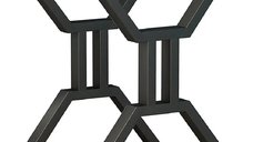 Picioare masa metalice Homs, Negru, 60x72 cm, Set 2 bucati