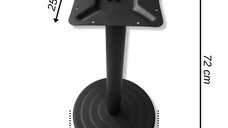 Picioare metalice negre pentru mese 70x70 cm