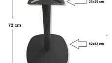 Picioare metalice pentru masa Brussel,negru,80 cm