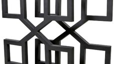 Picioare metalice pentru masa, design industrial, negru mat, 72 cm, set de 2
