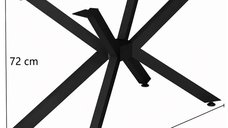 Picioare metalice pentru masă Homs, 110x55x71 cm, Negru