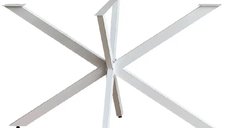 Picioare metalice pentru masă Homs, Alb, 90x50x71 cm, design modern industrial