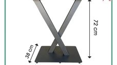 Picioare metalice pentru masa ,horeca,negru,65x38x72 cm,