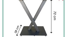 Picioare metalice pentru masa ,horeca,negru,65x38x72 cm,