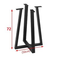 Picioare pentru masa rotunda metal, Homs, Negru, 50x72 cm, 30704 - 1