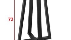 Picioare pentru masa rotunda metal, Homs, Negru, 50x72 cm, 30704
