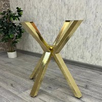 Picioare pentru masa rotunda sau patrata metal, culoare auriu -gold,80 cm - 1