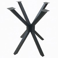 Picioare pentru masa rotunda sau patrata metal, culoare negru,70 cm - 1