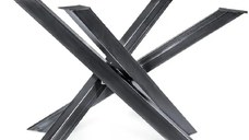 Picior din metal, pentru masa, Negru, 90X72 cm