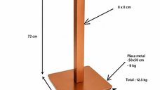 Picior metalic cu finisaj cupru pentru mese 80x80 cm