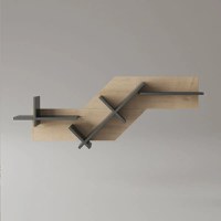 Raft biblioteca Tree Homs 130 x 50 x 22 cm gri-stejar - 1