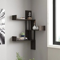 Raft de perete Aliza colti culoare antracit 105 cm - 1