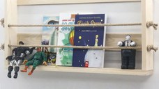 Raft de perete,biblioteca,seria wood,Homs, lemn natur,700032