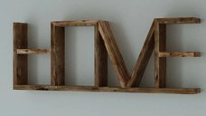 Raft de perete din lemn  Homs Home, 75 x 8 x 27 cm, maro