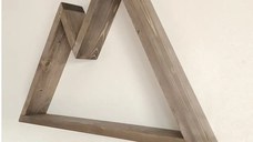 Raft de perete din lemn ,seria wood, Homs, natural, 48 x 33 x 6 cm,700134