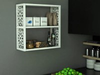 Raft de perete din PAL/PPE, Lulu Homs, alb, 50 x 45 x 20 cm - 1