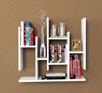 Raft de perete, Flower Homs, alb, 68 x 70 x 19 cm, PAL 18 mm - 1