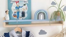 Raft de perete lemn, seria Wood Homs 60 x 10 x 10 cm,700086