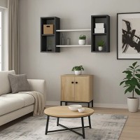 Raft de perete, Matilda Homs, gri antracit/alb, 60 x 105 x 20 cm, PAL - 1