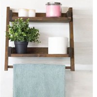 Raft de perete pentru baie ,seria wood Homs, lemn natur,700102 - 1