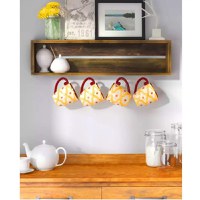 Raft de perete pentru bucatarie, seria wood, Homs, 70x21x10 cm, lemn natur,700038 - 1