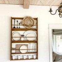 Raft de perete pentru bucatarie Terek din lemn,100 cm - 1