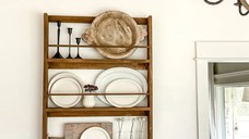 Raft de perete pentru bucatarie Terek din lemn,100 cm