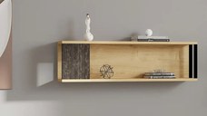 Raft de perete Riva culoare stejar si antracit 100 cm