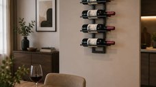 Raft de perete/suport vinuri, Wine Stand Homs,50x30x10 cm,metal