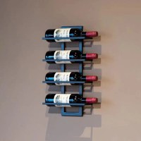 Raft de perete/suport vinuri, Wine Stand Homs,50x30x10 cm,metal - 1