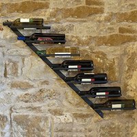 Raft de perete/suport vinuri, Wine Stand Homs,88x72x10 cm,metal - 1